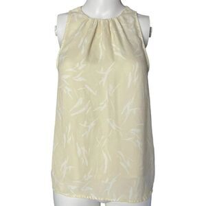 a new day High Neck Sleeveless Blouse Tank Cream & White Size XS